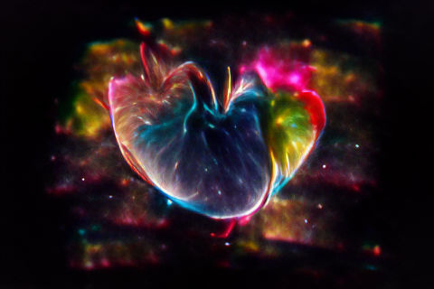 Colorful Heart Nebula in Space, 8K Resolution