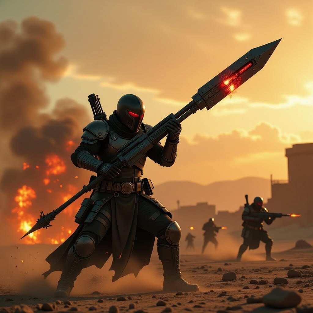 Barbazu Warrior with Dieselpunk Weapon in Avernus