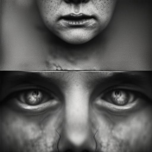 Close-Up Portrait of Dry Eyes in Style of Jeffries