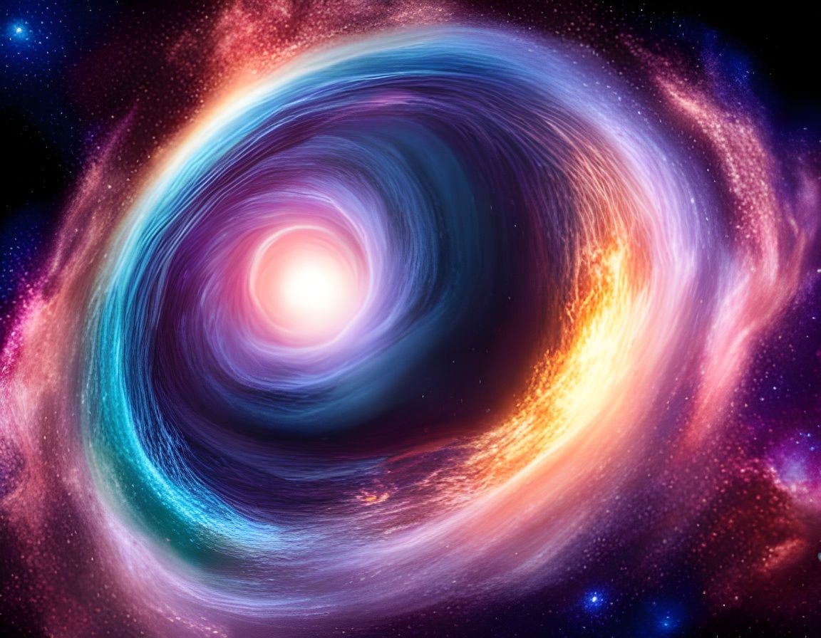 Black Hole Devouring Galaxy in Cosmic Style
