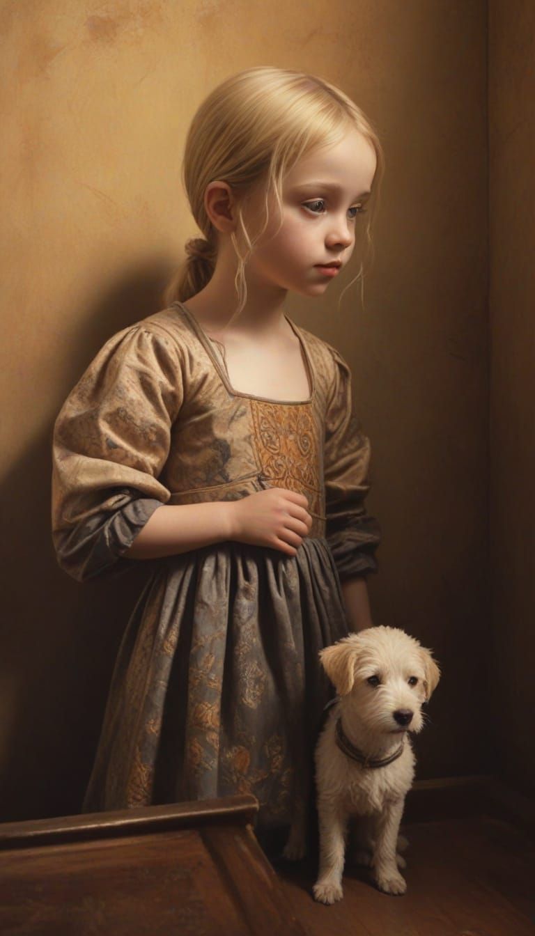 Girl's Whimsical Surreal Adventure in Hyperrealism