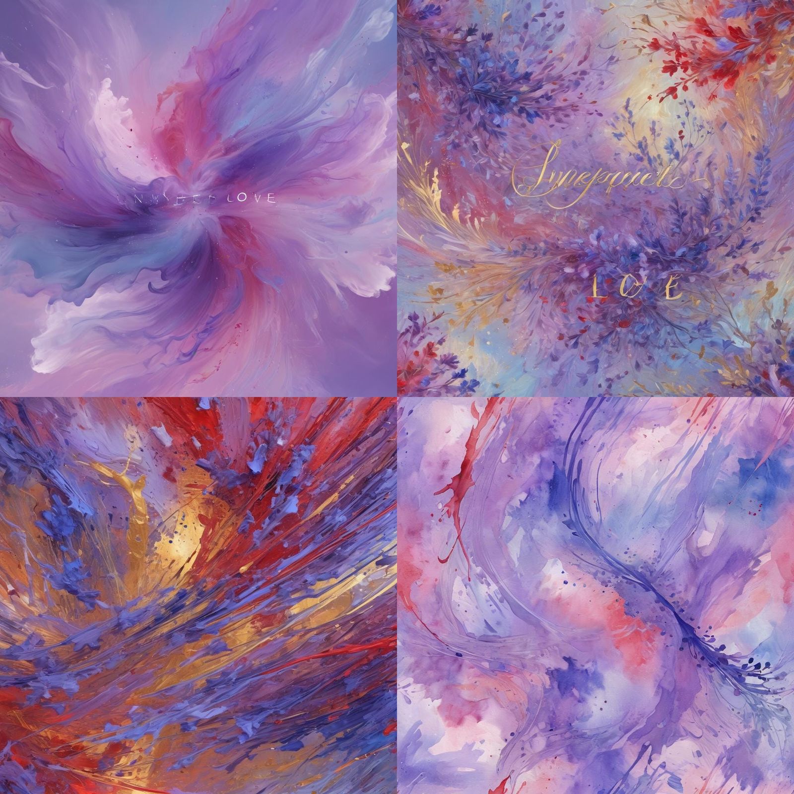 Abstract Splash Art with Unexpected Love