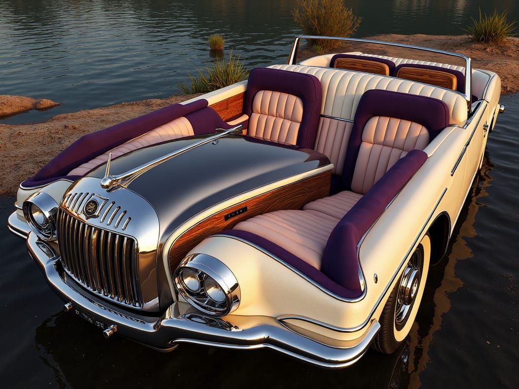 2029 Plymouth Fury Hemi on the Nile: Hyperrealistic Render