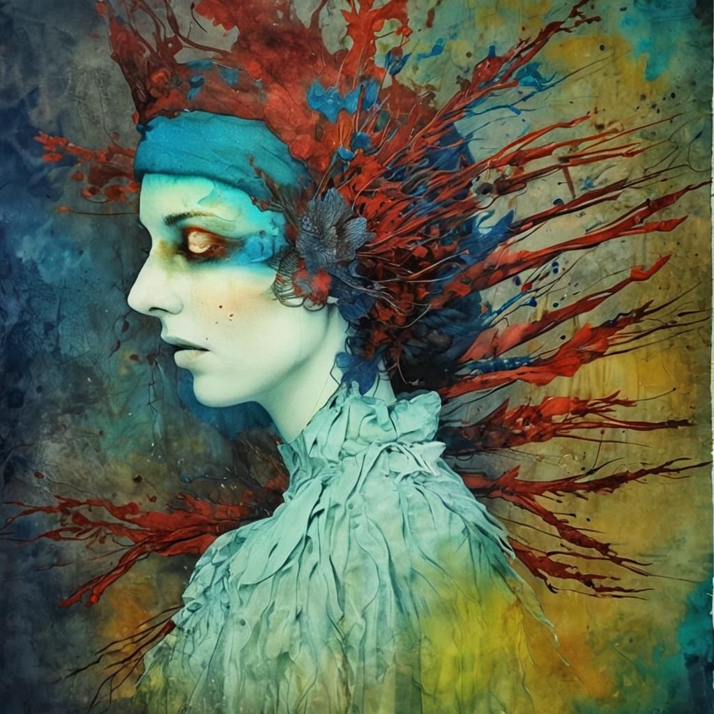 Niflheim Banshee in Alcohol Ink Style