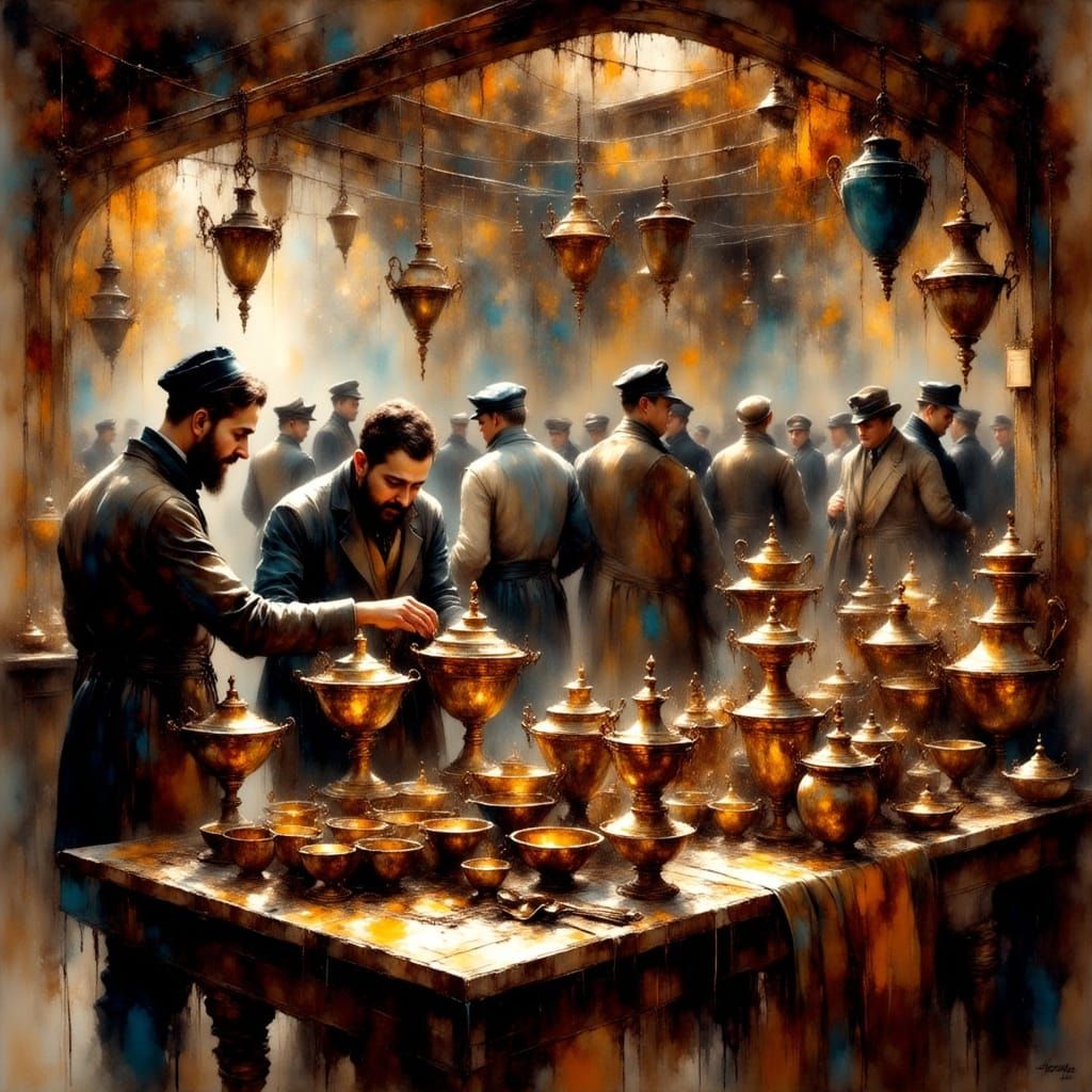 Ancient Jewish Marketplace in 1915 Matte Painting