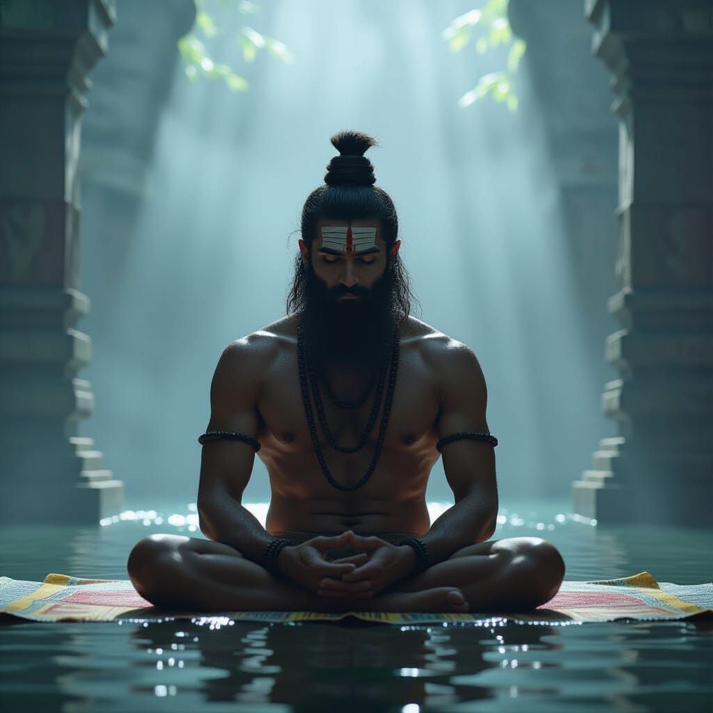 Siddhartha's Consciousness: A Cinematic Film Still