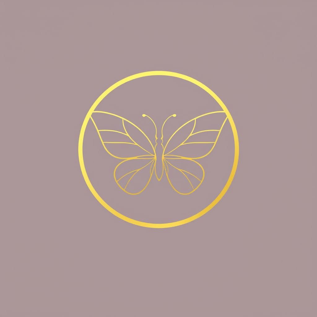 Elegant Gold Butterfly Logo for Pilates Mariposa Studio