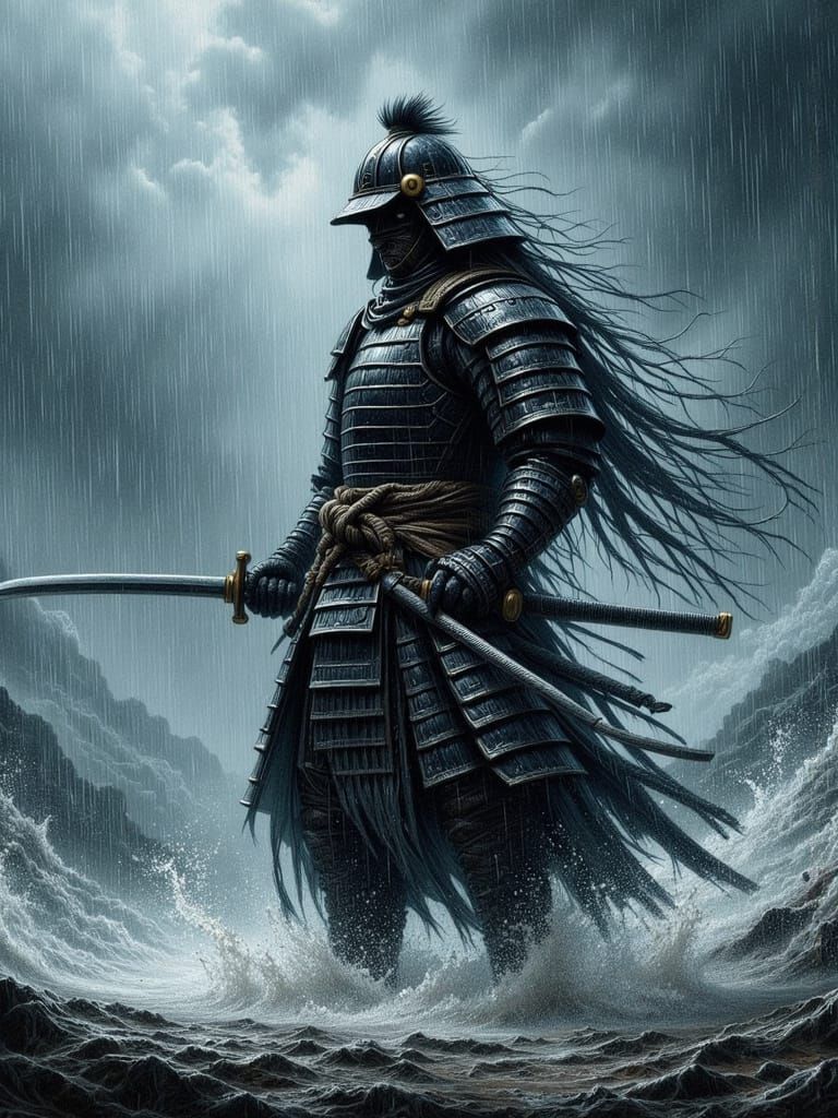 Samurai in Torrential Downpour