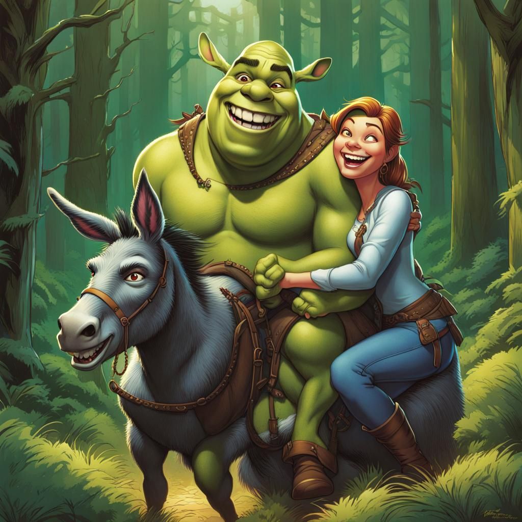 Hilarious Hijinks: Shrek, Fiona, and Donkey Unleash Laughter-Filled Chaos When They Meet Puss in Boots!