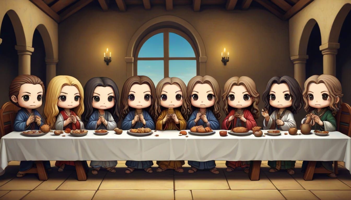 Leonard DaVinci’s Last Supper Chibi