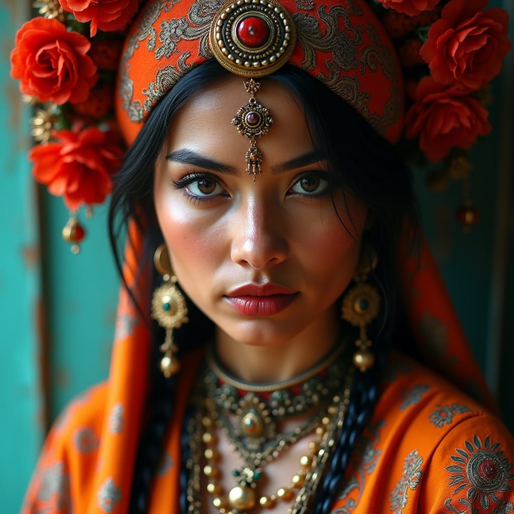 Mystical Fortune Teller in Japanese Film Noir Style