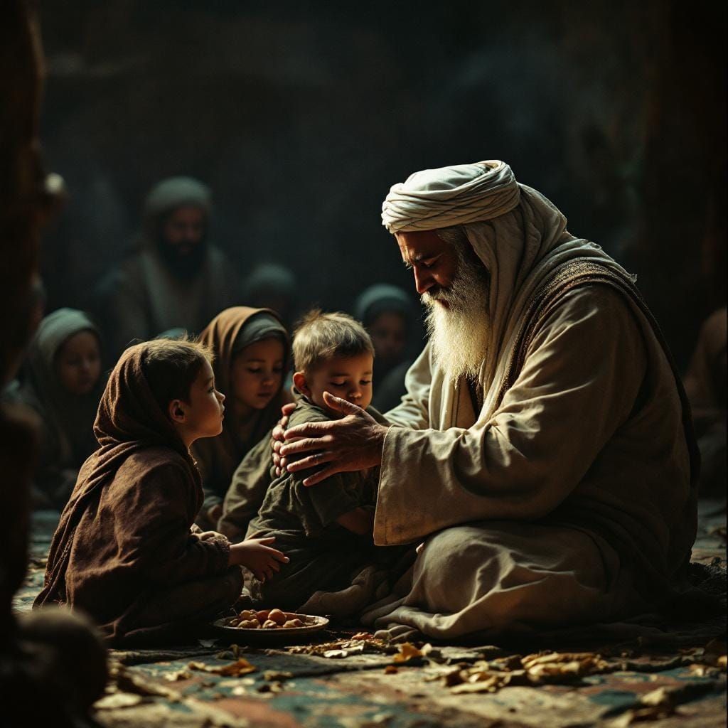 Hazrat Abul Fazl Al-Abbas with Orphans: Cinematic Still