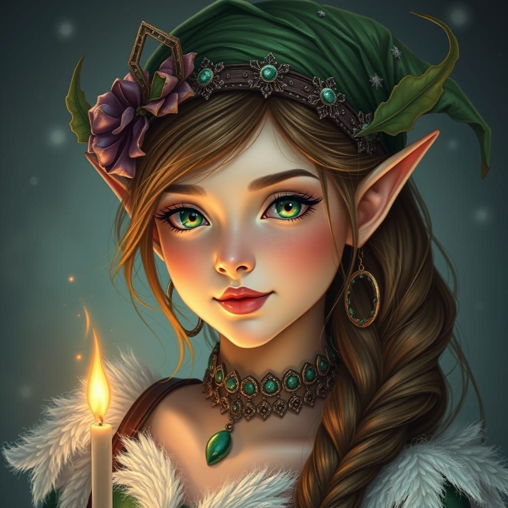 Beautiful Elf Girl Portrait