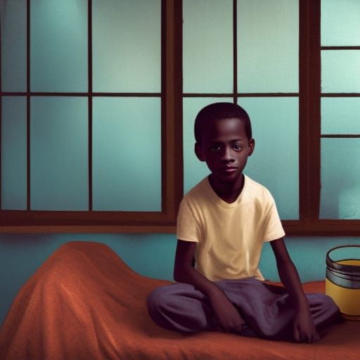 Boy Gazing at Beanstalks: Fantasy Concept Art