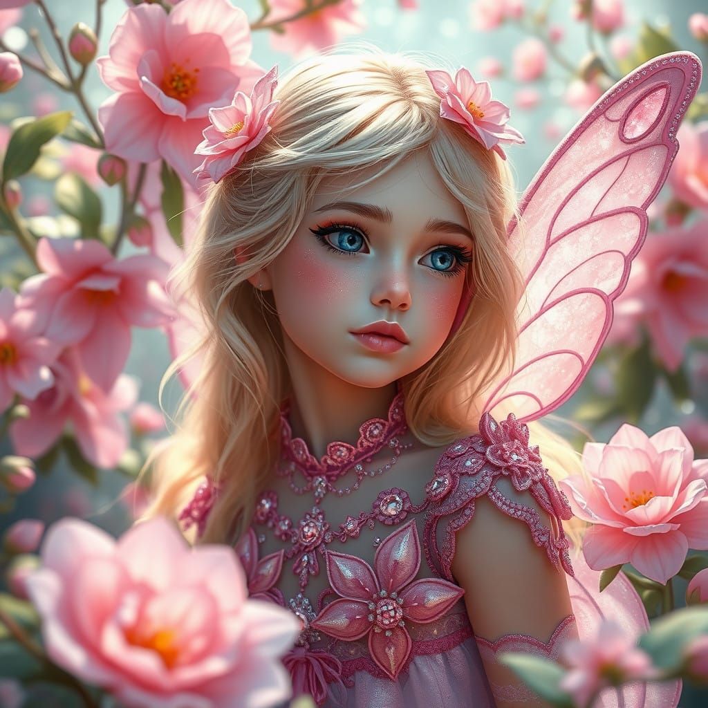 Ethereal Fairy Princess in Whimsical Fantasy Realm
