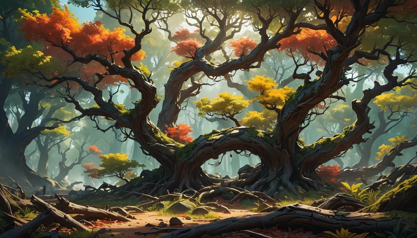 Hyperrealistic Branch-Based Development Concept Art