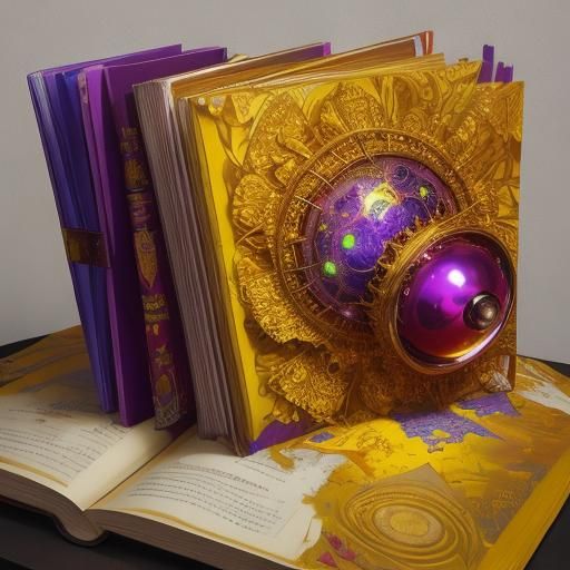 Surrealist Yellow Book in Cubist Expressionism