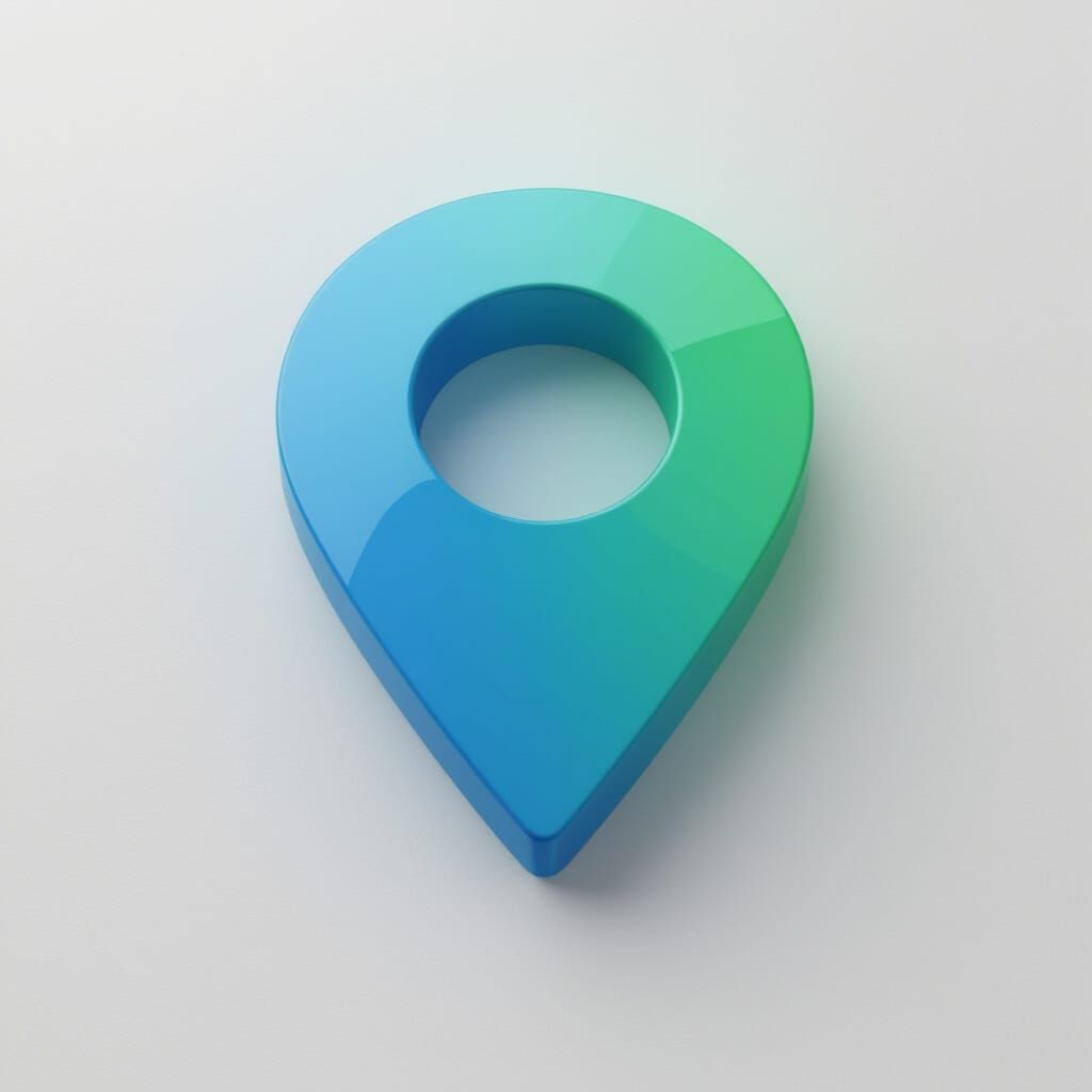 Sleek 3D Waze Logo Render