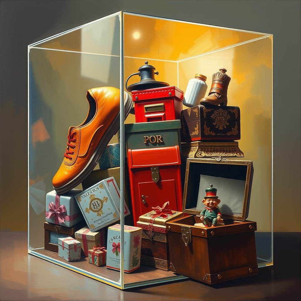 Dazzling Container Wonderland in a Golden Light