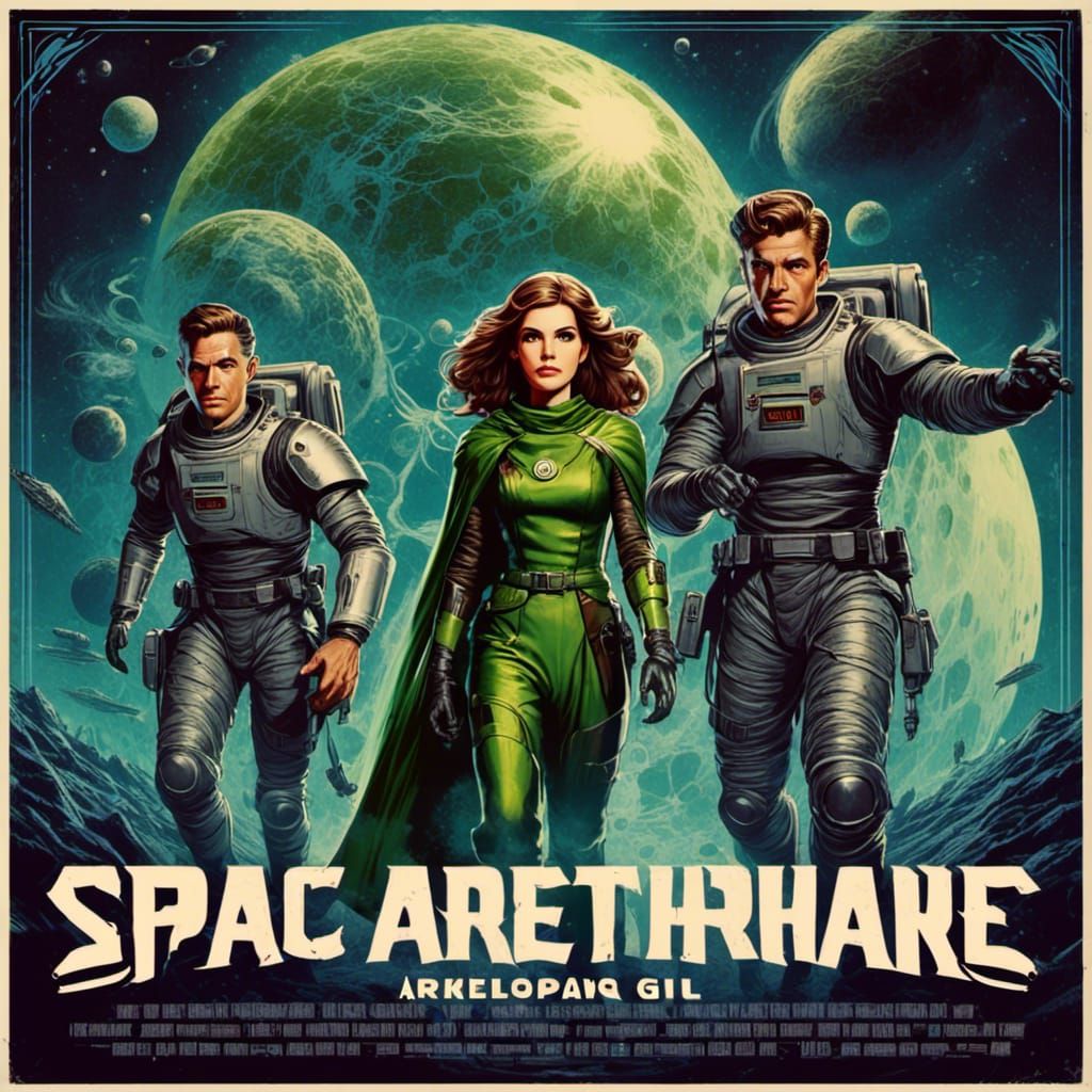 Retro Sci-Fi Movie Poster: The Space Girl