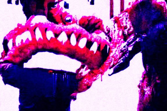 Gory Backrooms Monster with a Big Mouth