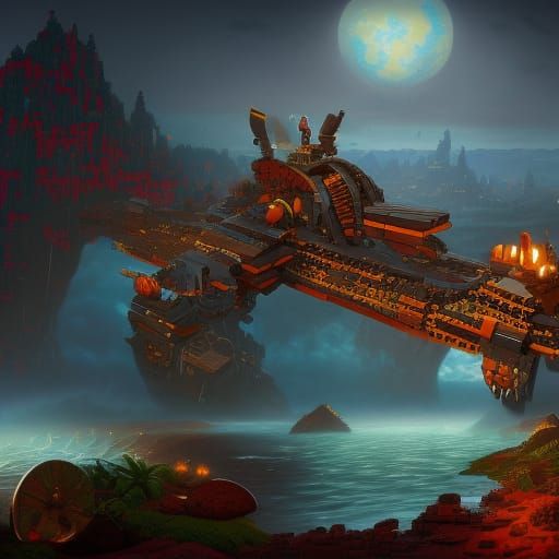 Fantastical Lego Art in Deep Color