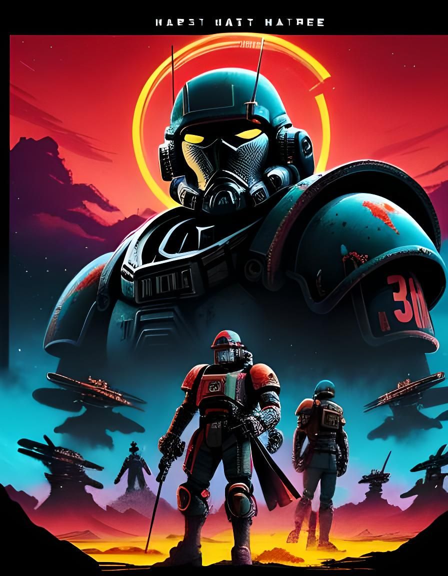 Retro Sci-Fi Space Marine on Alien Planet