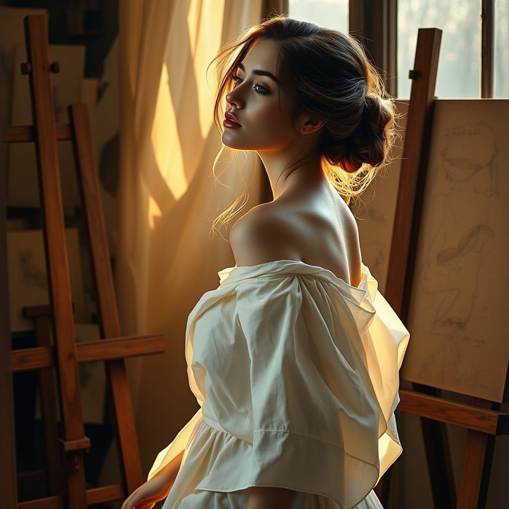 Belle Époque Beauty in Contemplation