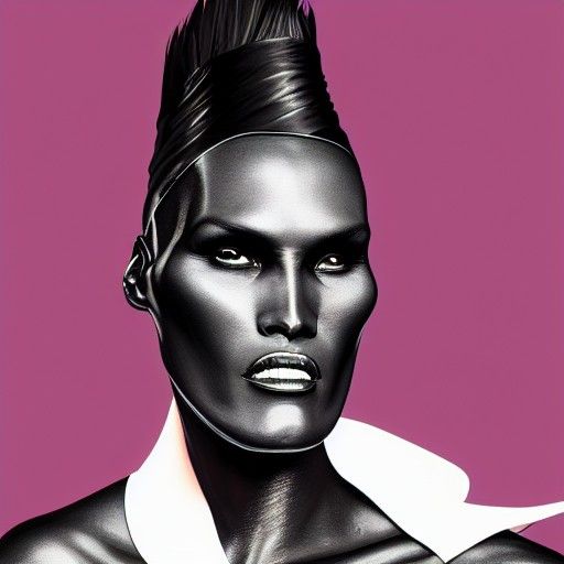 Grace Jones Portrait in Artgerm Style