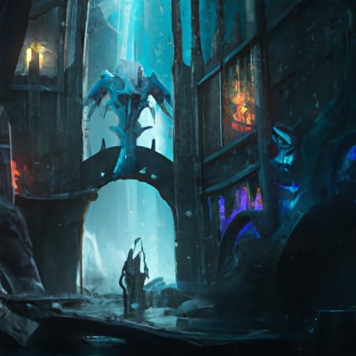 Hades in the Underworld: Detailed Matte Painting