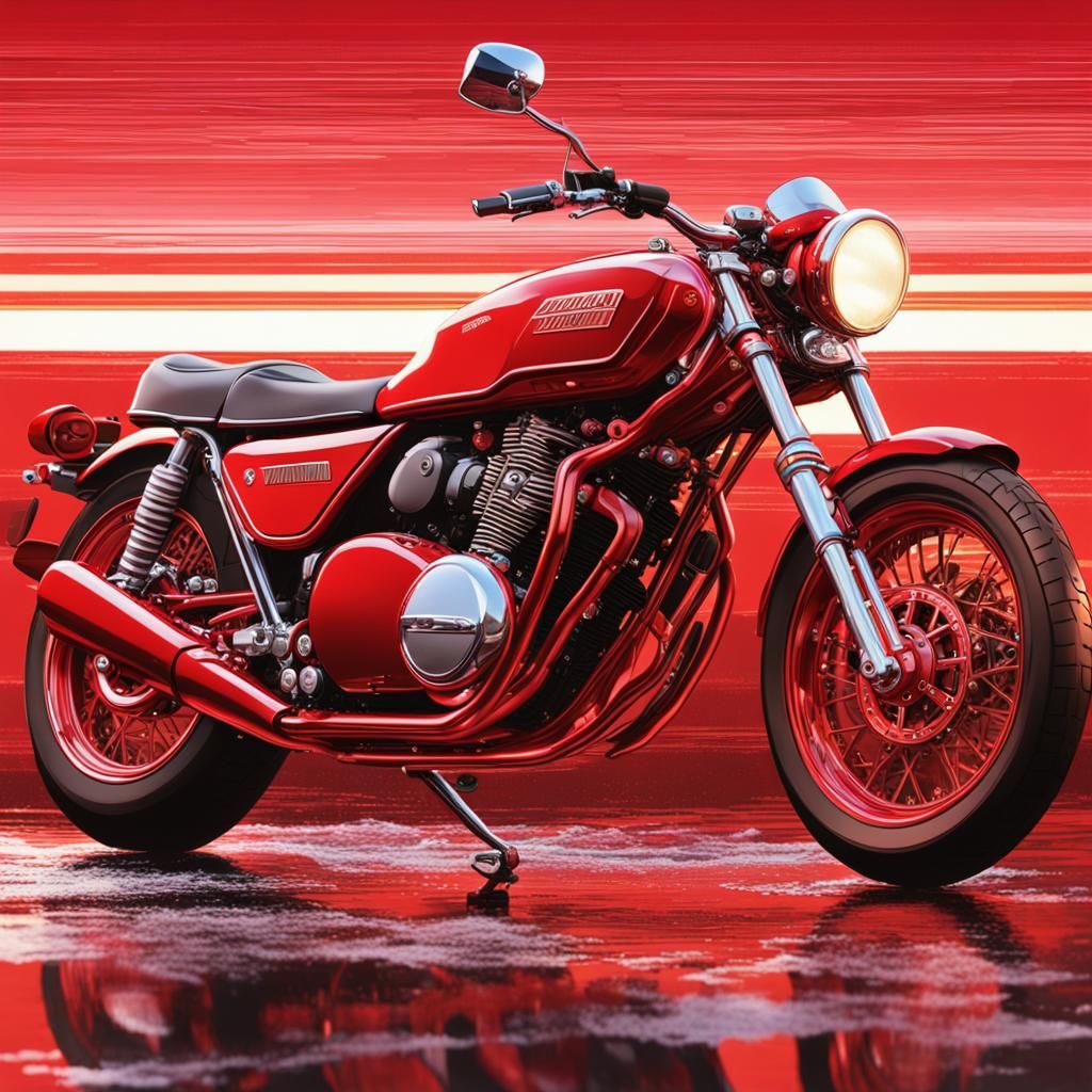 Candy Apple Red Yamaha XS1100 Motorcycle