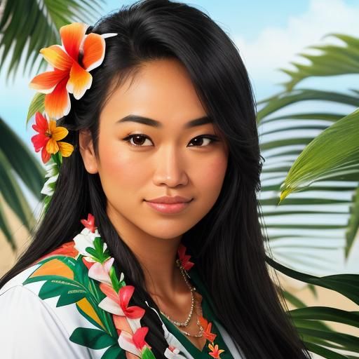 Polynesian Birthday Greeting with Peace and Love