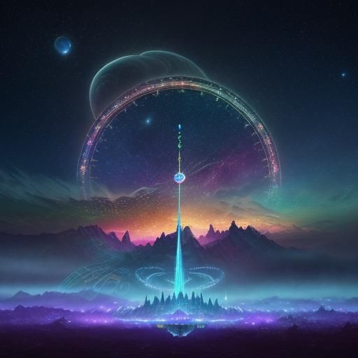 Floating Celestial Carnival Among the Stars