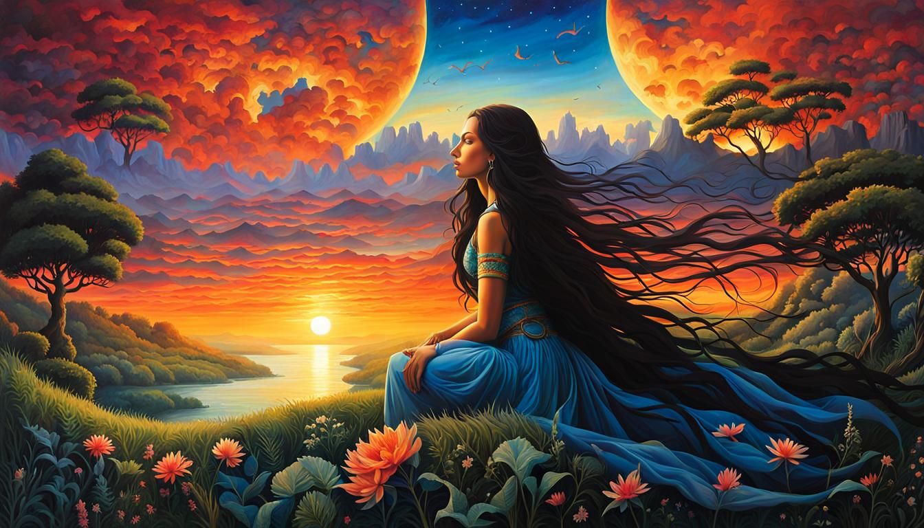 Mystical Creatures in Infinite Consciousness Dreamscape