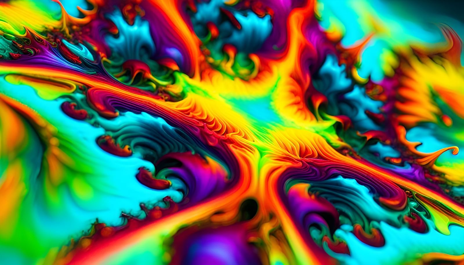 Ethereal Fractal Space Scape in Psychedelic 3D