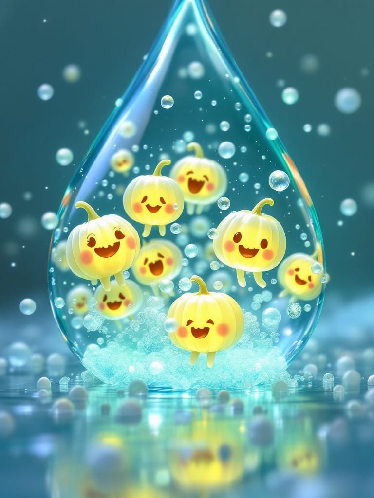 Silly Pumpkin Microbes in Bubbly Bathtub
