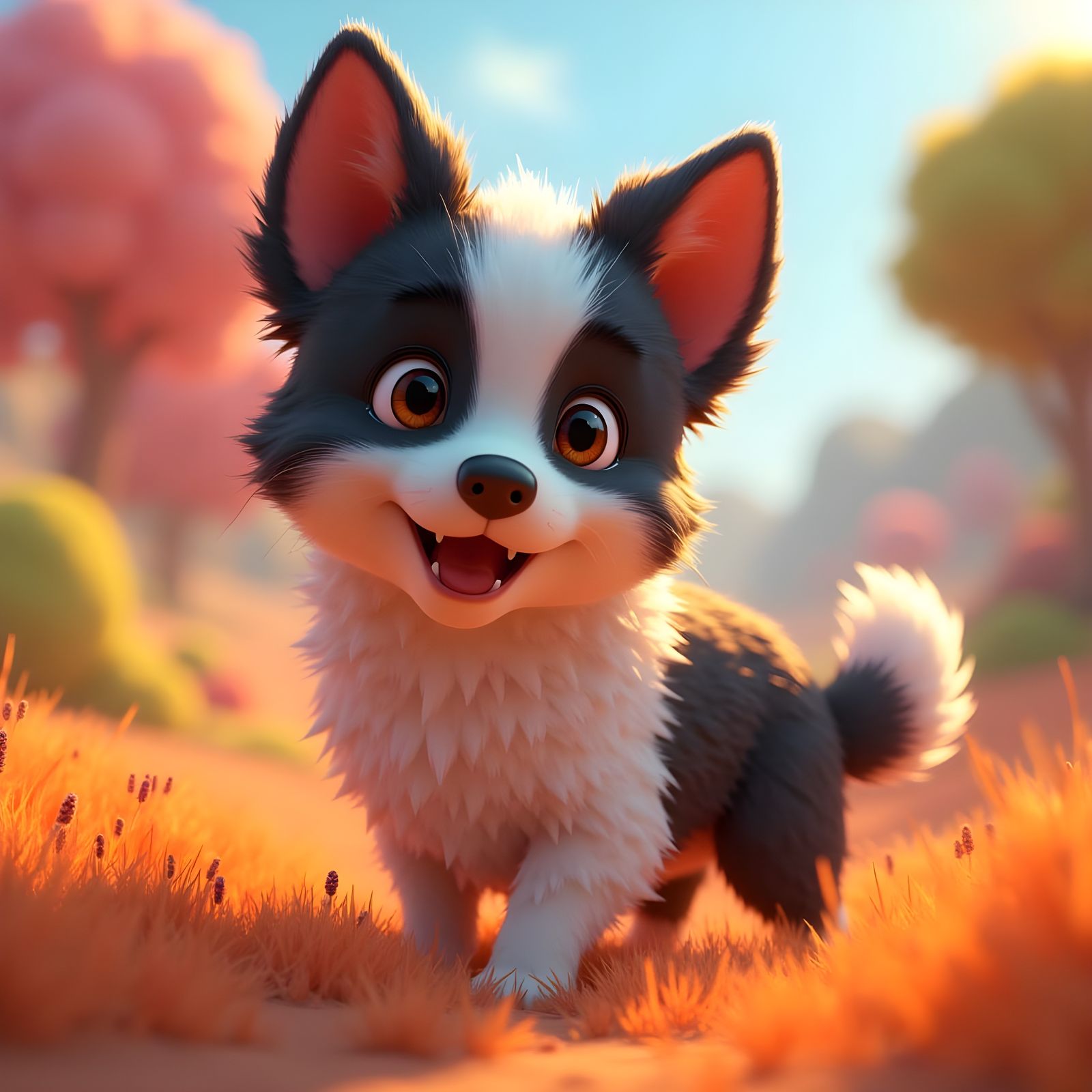 fluffy cute cuddly border collie