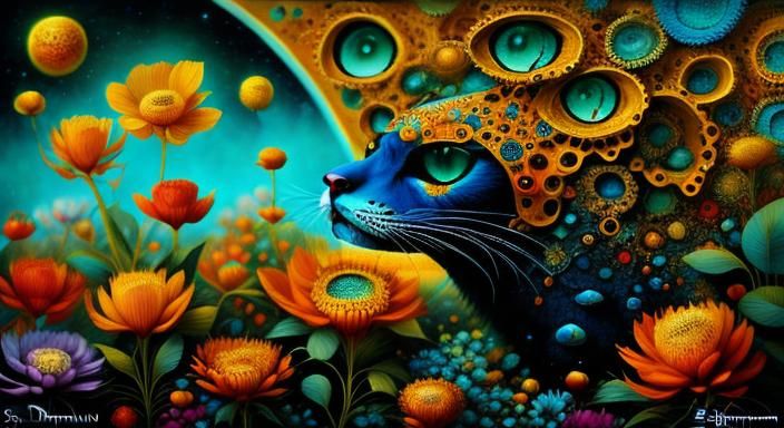 Surreal Punk Portrait in Digital Art Style