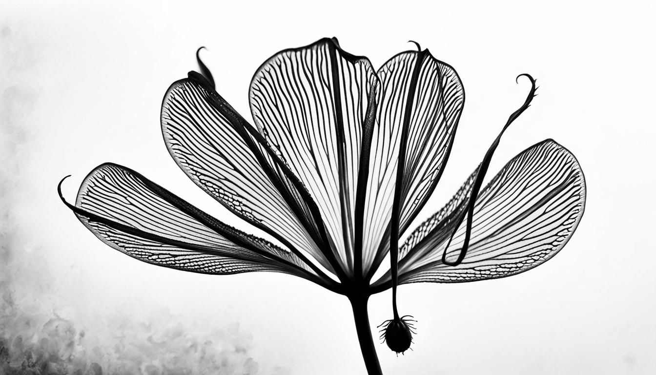 Botanical Ink Drawing of a Venus Flytrap