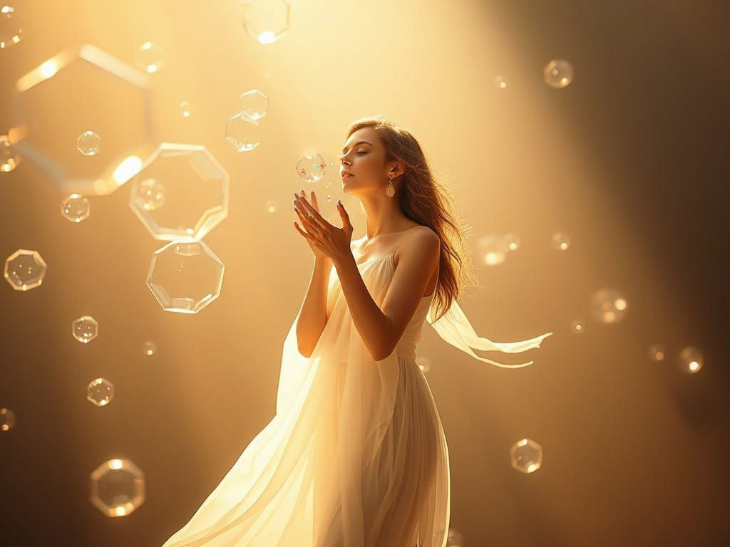 Aerial Geometric Bubbles in Vibrant Detail