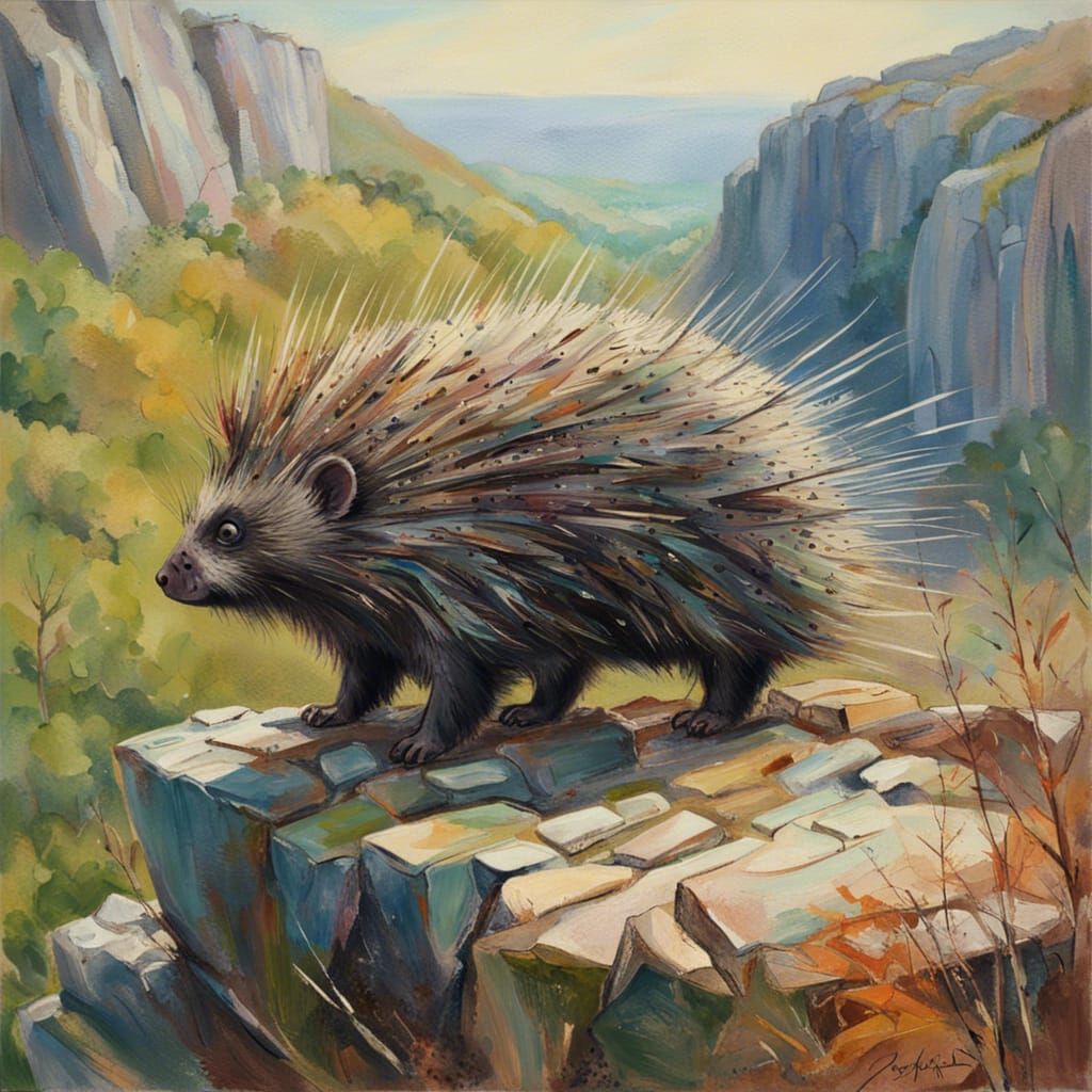 Porcupine Overlook: Appalachian Cliffs in Artistic Style