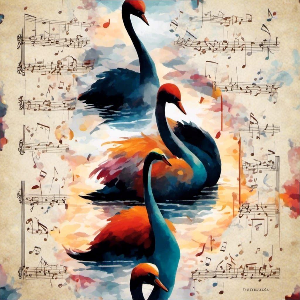 Floral Musical Notes in Triadic Colors