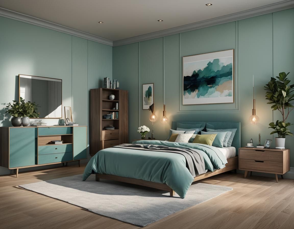 Modern Bedroom Design with Muted Colors