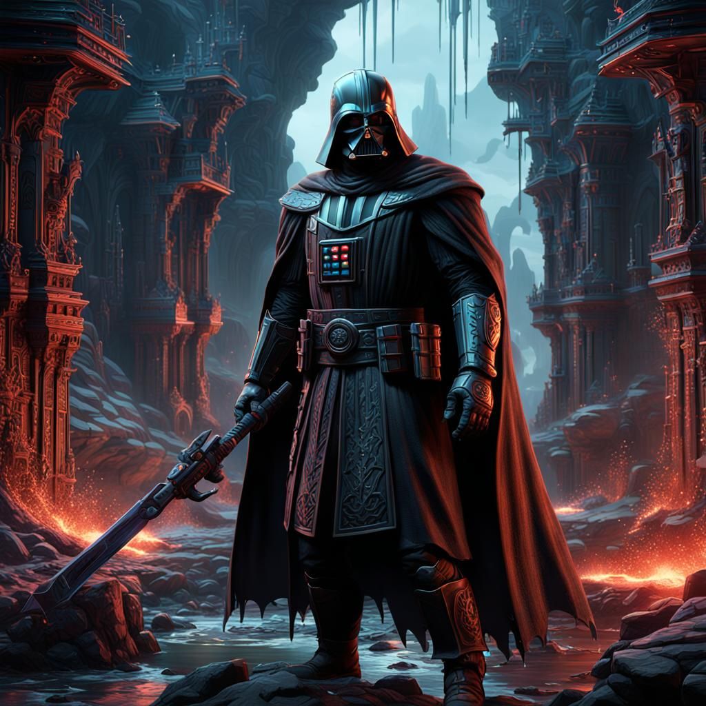 Darth Mal: Detailed Matte Painting in Deep Color