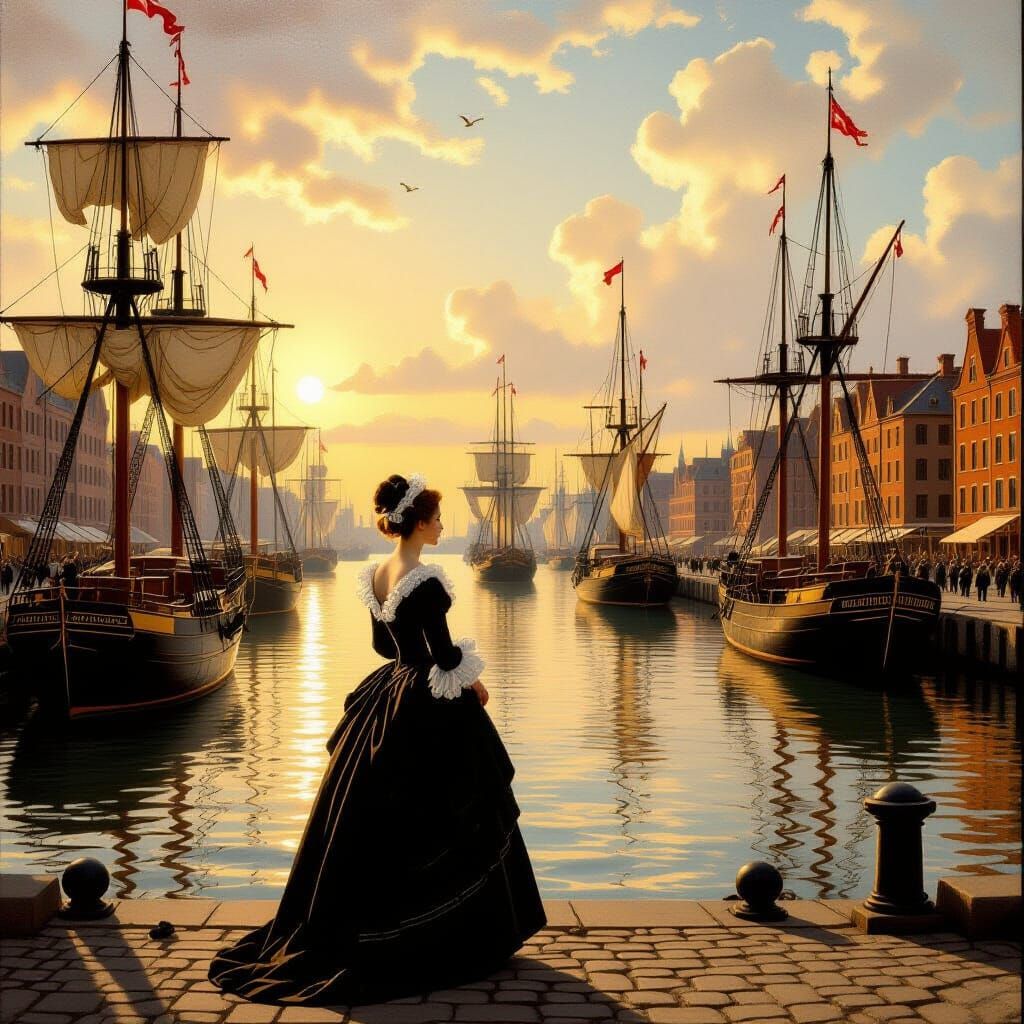 Hamburg Harbor in the 18th Century