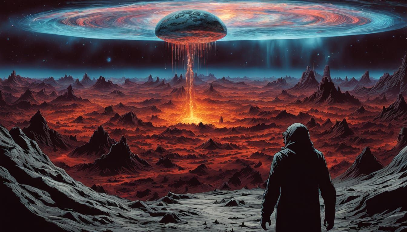 Earth After Nuclear War: Cosmic Horror Illustration