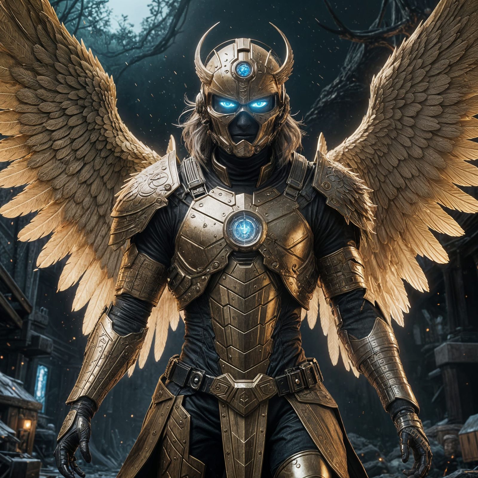 Epic Angelic Battle in Vibrant 3D