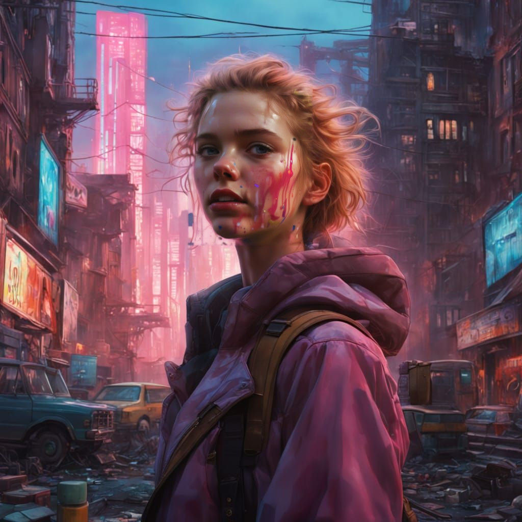 Cyberpunk Princess: Freya Johanson's Vibrant Village