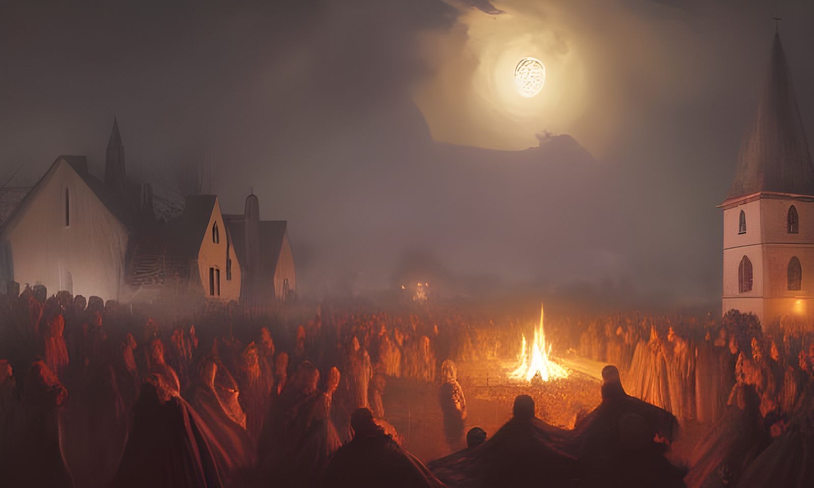12th Century Samhain Celebration: Hyperreal Matte Painting