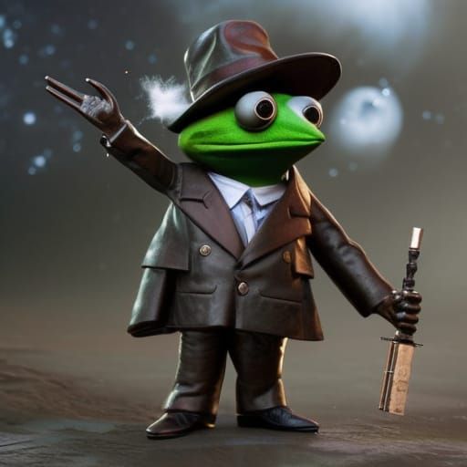 Kermit the Frog as Cyberpunk Rock Star